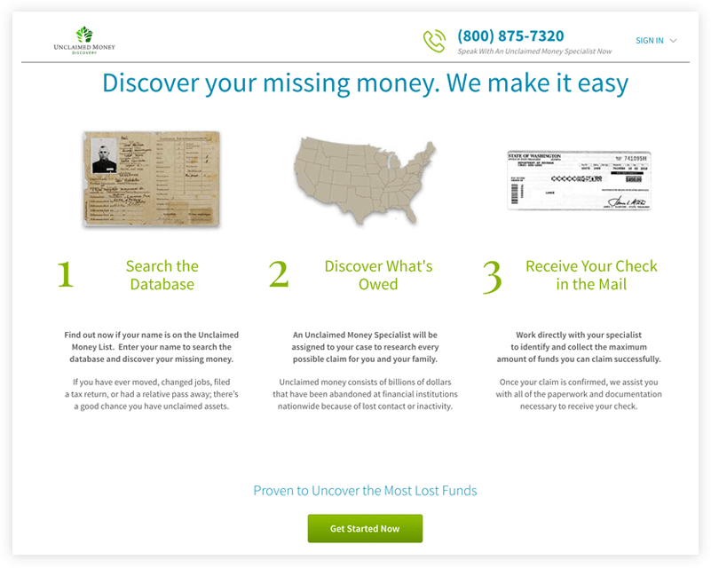 Unclaimed Money Discovery After