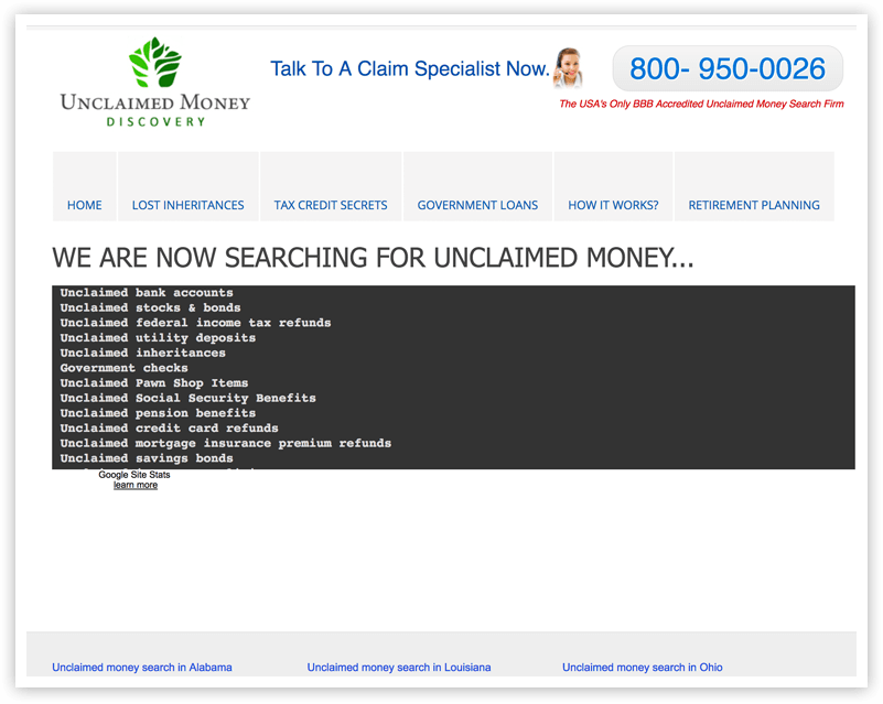 Unclaimed Money Discovery Before